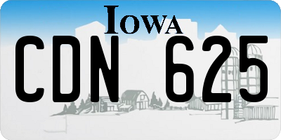 IA license plate CDN625