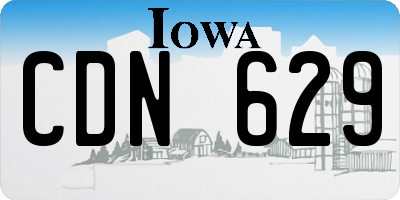 IA license plate CDN629