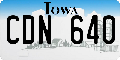 IA license plate CDN640