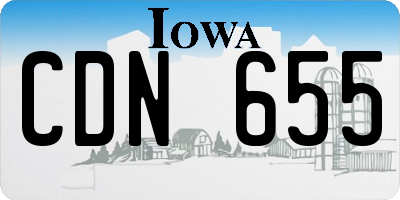 IA license plate CDN655