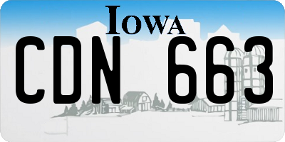 IA license plate CDN663
