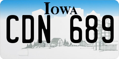 IA license plate CDN689