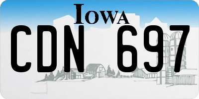 IA license plate CDN697
