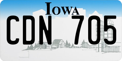 IA license plate CDN705