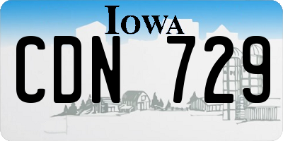 IA license plate CDN729