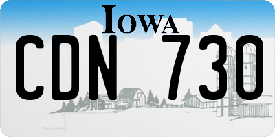 IA license plate CDN730
