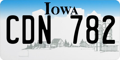 IA license plate CDN782