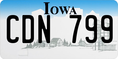 IA license plate CDN799