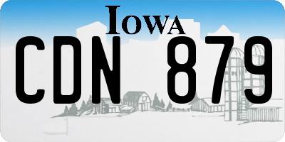 IA license plate CDN879