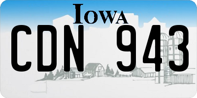 IA license plate CDN943