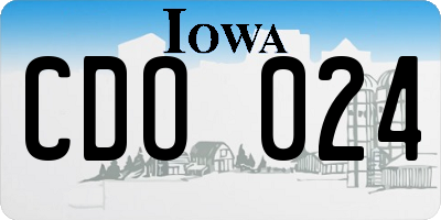 IA license plate CDO024