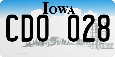 IA license plate CDO028