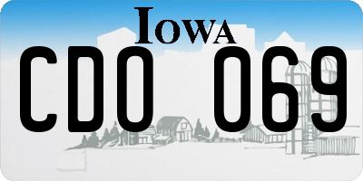 IA license plate CDO069