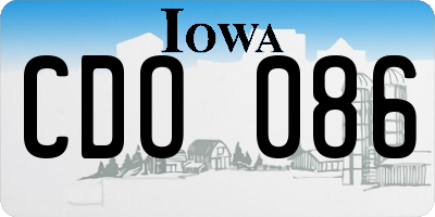 IA license plate CDO086
