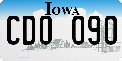 IA license plate CDO090