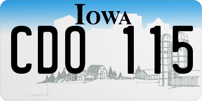 IA license plate CDO115