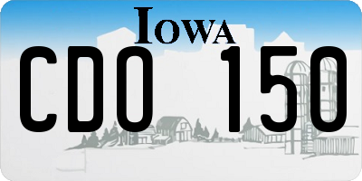 IA license plate CDO150