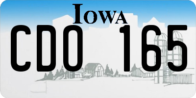 IA license plate CDO165
