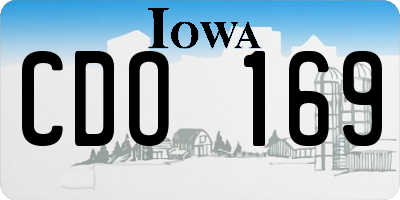 IA license plate CDO169