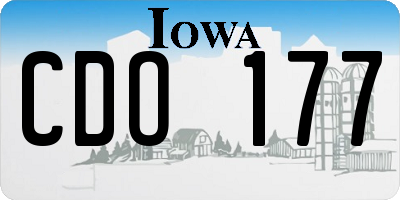 IA license plate CDO177