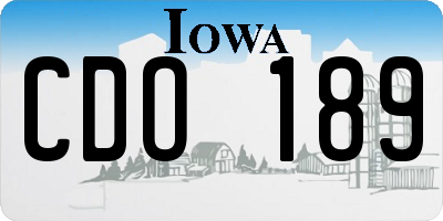 IA license plate CDO189