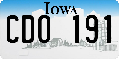 IA license plate CDO191
