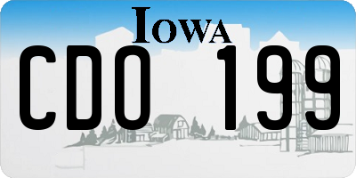 IA license plate CDO199