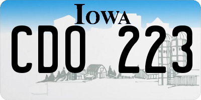 IA license plate CDO223