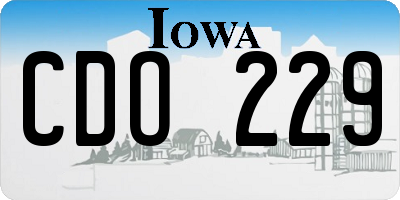 IA license plate CDO229