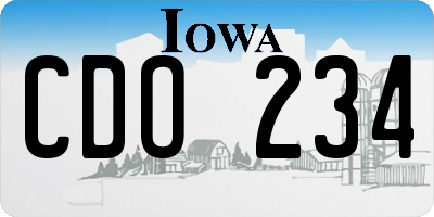 IA license plate CDO234