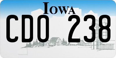 IA license plate CDO238