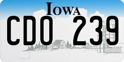 IA license plate CDO239