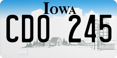 IA license plate CDO245