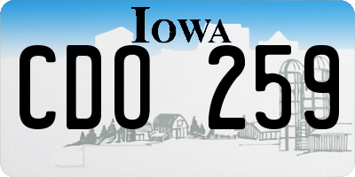 IA license plate CDO259