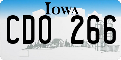 IA license plate CDO266