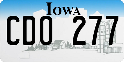 IA license plate CDO277