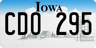 IA license plate CDO295