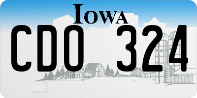 IA license plate CDO324