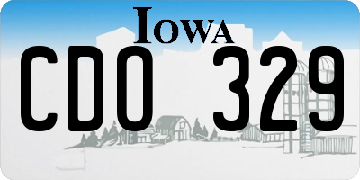IA license plate CDO329