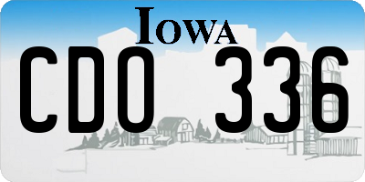 IA license plate CDO336
