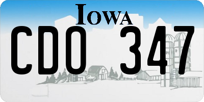 IA license plate CDO347