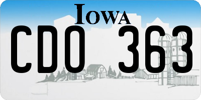 IA license plate CDO363
