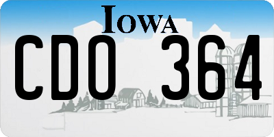 IA license plate CDO364