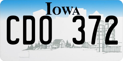 IA license plate CDO372