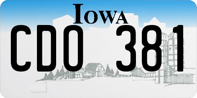 IA license plate CDO381