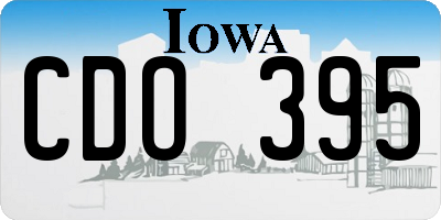 IA license plate CDO395