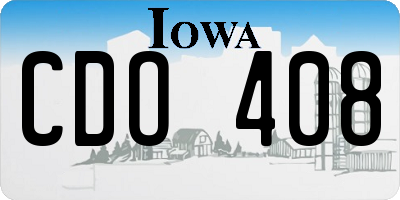 IA license plate CDO408