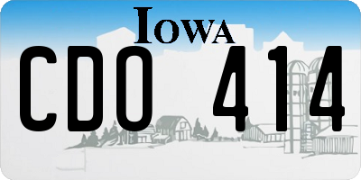 IA license plate CDO414