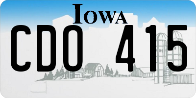 IA license plate CDO415