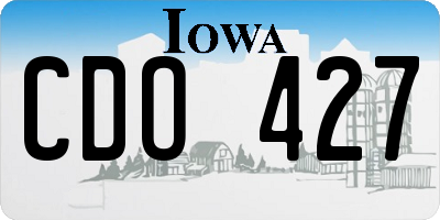 IA license plate CDO427